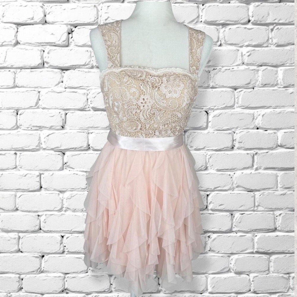Teeze‎ Me Party Dress Womens Size 7 Pink Lace Ballet Angel Coquette Fairy Glam - Picture 12 of 12